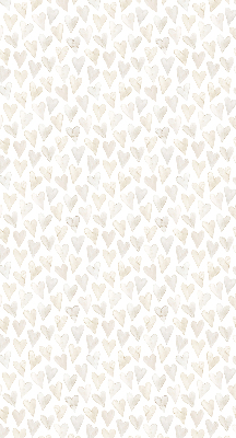 Tenda a rullo da interno con fantasia a cuori color beige