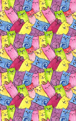 Tenda a rullo da interno con fantasia di gatti colorati