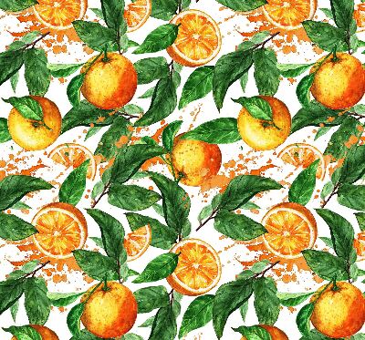 Tenda a rullo con stampa di arance e foglie per porta finestra