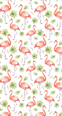 Tenda a rullo in tessuto con stampa di fenicottero e foglie