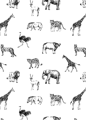 Tenda a rullo per finestra con fantasia di animali