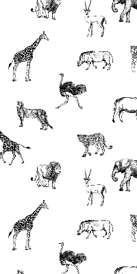 Tenda a rullo per finestra con fantasia di animali