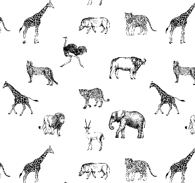 Tenda a rullo per finestra con fantasia di animali