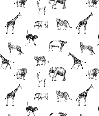Tenda a rullo per finestra con fantasia di animali