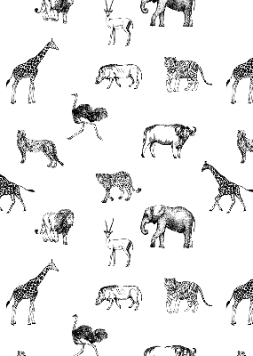 Tenda a rullo per finestra con fantasia di animali