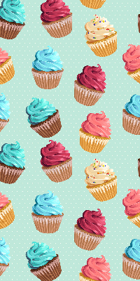 Tenda a rullo da interno con stampa a motivo cupcakes