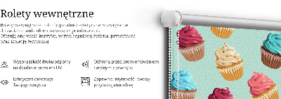 Tenda a rullo da interno con stampa a motivo cupcakes