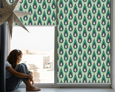 Tenda a rullo per finestra con design a motivo avocado