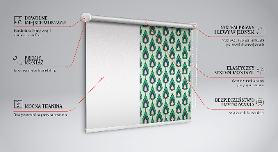 Tenda a rullo per finestra con design a motivo avocado