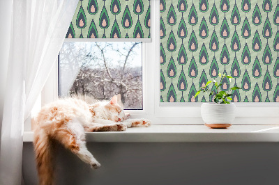 Tenda a rullo per finestra con design a motivo avocado
