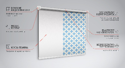 Tenda a rullo per finestra con fantasia a stelle blu