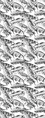 Tenda a rullo interna per finestra con stampa di foglie di felce