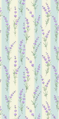 Tenda a rullo interna per finestra con motivo a fiori viola