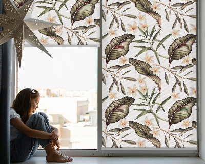 Tenda a rullo da interno con stampa di fiori con stelo