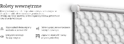 Tenda a rullo per porta finestra con design a cubi 3D
