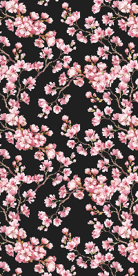 Tenda a rullo per porta finestra con stampa di fiori dall'albero