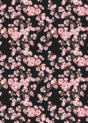 Tenda a rullo per porta finestra con stampa di fiori dall'albero