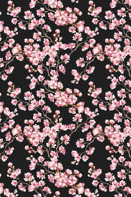 Tenda a rullo per porta finestra con stampa di fiori dall'albero