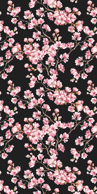 Tenda a rullo per porta finestra con stampa di fiori dall'albero