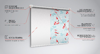 Tenda a rullo da interno con fantasia di pesci nell'acqua