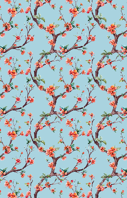 Tenda a rullo in tessuto con fantasia a boccioli di fiori