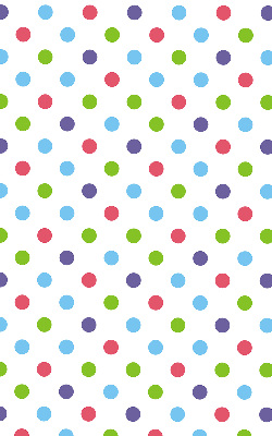 Tenda a rullo interna per finestra con motivo a puntini colorati