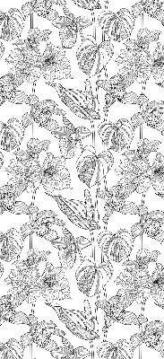 Tenda a rullo per interni con fantasia a fiori disegnati