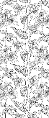 Tenda a rullo per interni con fantasia a fiori disegnati