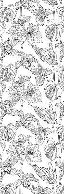 Tenda a rullo per interni con fantasia a fiori disegnati