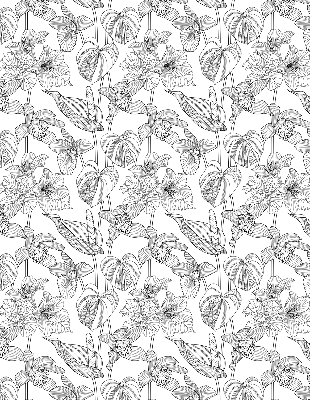 Tenda a rullo per interni con fantasia a fiori disegnati