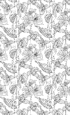 Tenda a rullo per interni con fantasia a fiori disegnati
