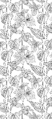 Tenda a rullo per interni con fantasia a fiori disegnati