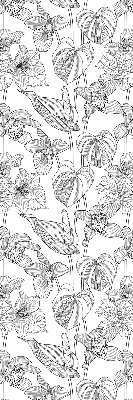 Tenda a rullo per interni con fantasia a fiori disegnati
