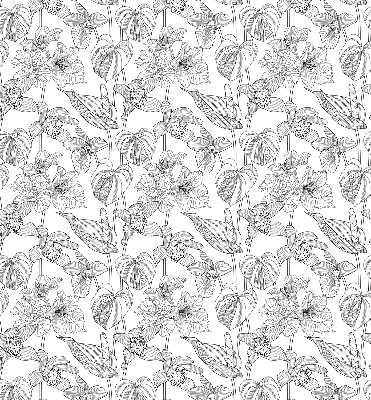 Tenda a rullo per interni con fantasia a fiori disegnati