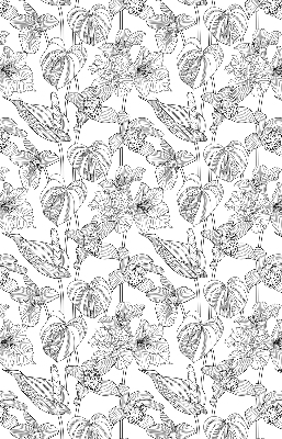 Tenda a rullo per interni con fantasia a fiori disegnati