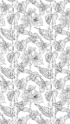 Tenda a rullo per interni con fantasia a fiori disegnati