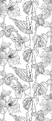 Tenda a rullo per interni con fantasia a fiori disegnati