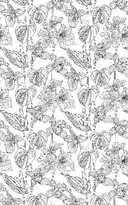 Tenda a rullo per interni con fantasia a fiori disegnati