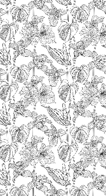 Tenda a rullo per interni con fantasia a fiori disegnati