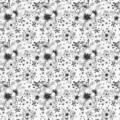 Tenda a rullo per finestra con fantasia a fiori disegnati