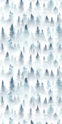 Tenda a rullo per porta finestra con stampa di una foresta nella nebbia