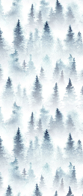 Tenda a rullo per porta finestra con stampa di una foresta nella nebbia
