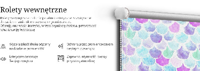 Tenda a rullo per finestra con motivo a squame colorate