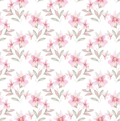 Tenda a rullo per finestra con motivo a fiori rosa