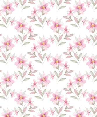 Tenda a rullo per finestra con motivo a fiori rosa