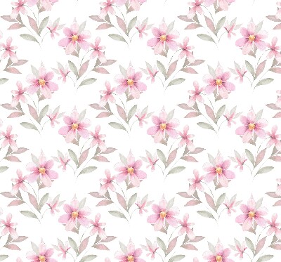 Tenda a rullo per finestra con motivo a fiori rosa