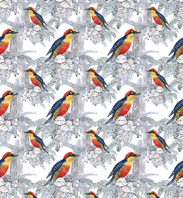 Tenda a rullo in tessuto con fantasia di uccelli colorati