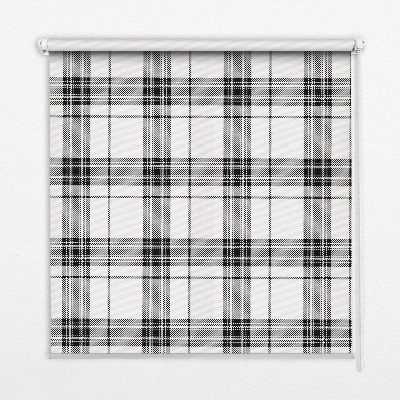 Tenda a rullo da interno nel colore grigio tartan