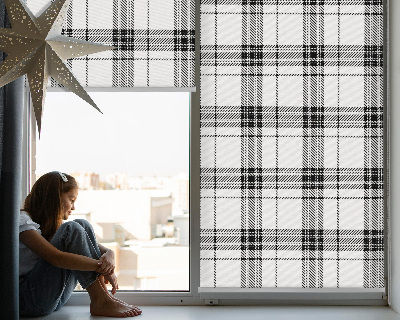 Tenda a rullo da interno nel colore grigio tartan