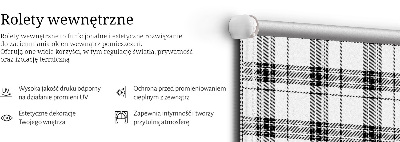 Tenda a rullo da interno nel colore grigio tartan